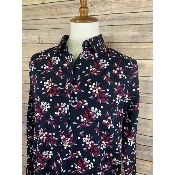 Lands End Womens 10 Petite Popover Blouse No Iron - Picture 2 of 8